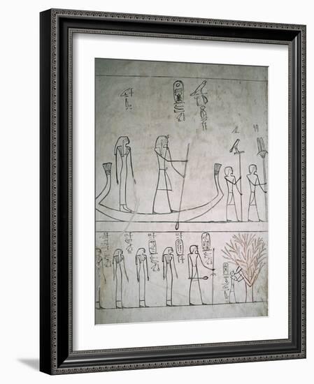 Egypt Valley of the Kings, Tomb of Thutmose II, Detail of Relief-null-Framed Giclee Print