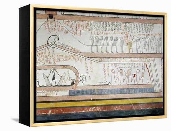 Egypt, Valley of the Kings, Tomb of Thutmose III, Mural Paintings from Burial Chamber, 18th Dynasty-null-Framed Premier Image Canvas