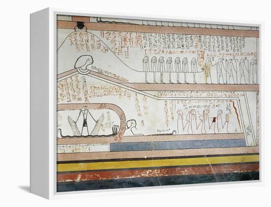 Egypt, Valley of the Kings, Tomb of Thutmose III, Mural Paintings from Burial Chamber, 18th Dynasty-null-Framed Premier Image Canvas