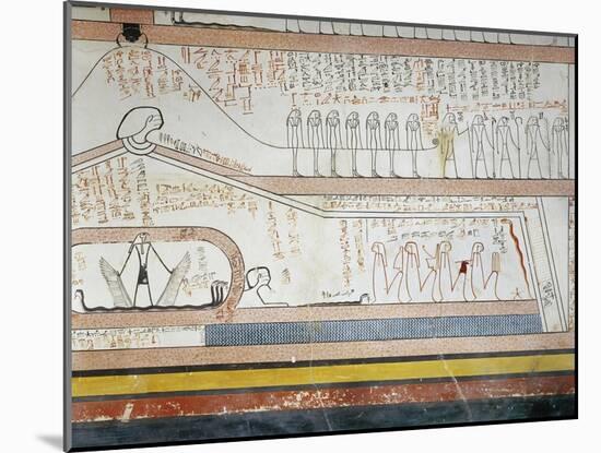 Egypt, Valley of the Kings, Tomb of Thutmose III, Mural Paintings from Burial Chamber, 18th Dynasty-null-Mounted Giclee Print