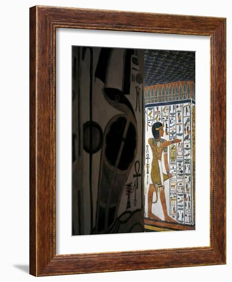 Egypt, Valley of the Queens, Tomb of Nefertari, Burial Chamber, Mural Paintings, 'Iun-Mutef' Horus-null-Framed Giclee Print