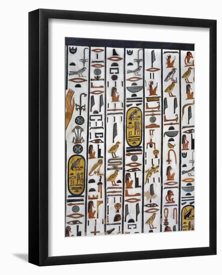 Egypt, Valley of the Queens, Tomb of Nefertari, Mural Painting in Burial Chamber-null-Framed Giclee Print