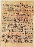 Fragment of the Ebers Papyrus, New Kingdom, c.1550 BC-Egyptian 18th Dynasty-Giclee Print