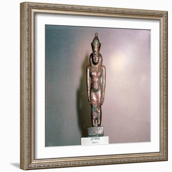 Egyptian bronze, Goddess Mut, Theban Mother-goddess, 18th Dynasty, c1550BC-1298BC-Unknown-Framed Giclee Print