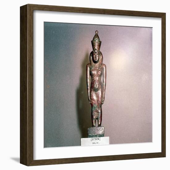 Egyptian bronze, Goddess Mut, Theban Mother-goddess, 18th Dynasty, c1550BC-1298BC-Unknown-Framed Giclee Print