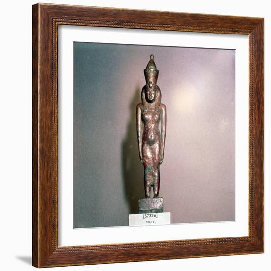 Egyptian bronze, Goddess Mut, Theban Mother-goddess, 18th Dynasty, c1550BC-1298BC-Unknown-Framed Giclee Print
