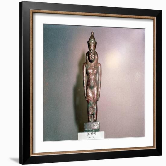 Egyptian bronze, Goddess Mut, Theban Mother-goddess, 18th Dynasty, c1550BC-1298BC-Unknown-Framed Giclee Print