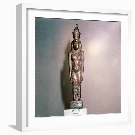 Egyptian bronze, Goddess Mut, Theban Mother-goddess, 18th Dynasty, c1550BC-1298BC-Unknown-Framed Giclee Print