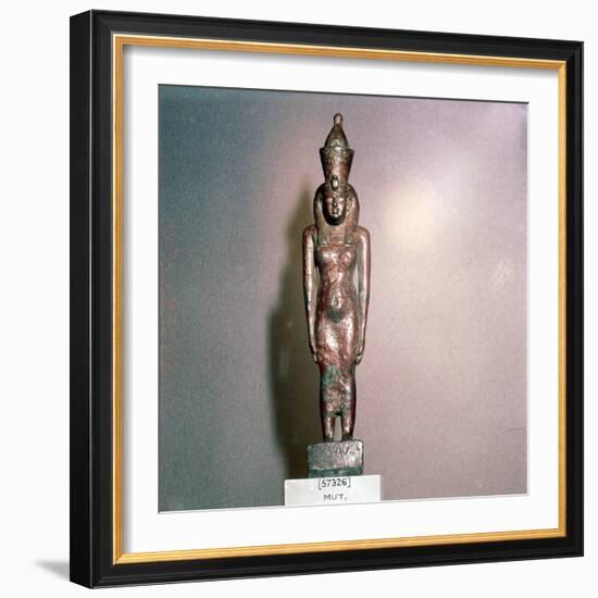 Egyptian bronze, Goddess Mut, Theban Mother-goddess, 18th Dynasty, c1550BC-1298BC-Unknown-Framed Giclee Print