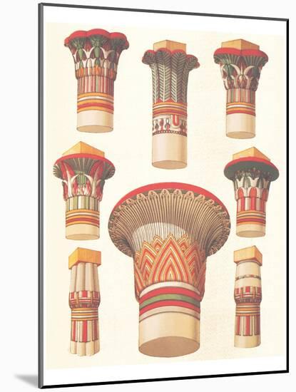 Egyptian Capitals-Owen Jones-Mounted Art Print