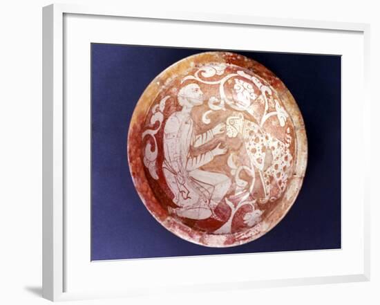 Egyptian Ceramic Bowl, C11th Century-null-Framed Photographic Print