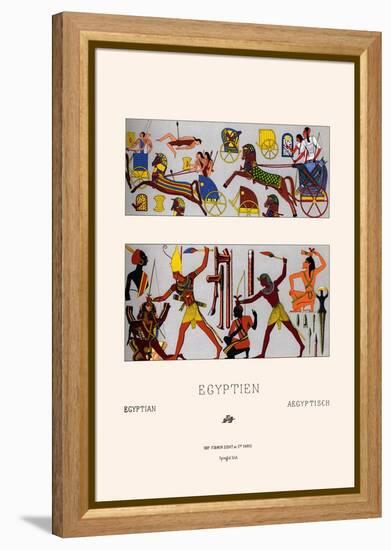 Egyptian Chariots and Weapons-Racinet-Framed Stretched Canvas