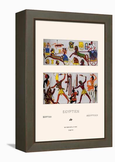 Egyptian Chariots and Weapons-Racinet-Framed Stretched Canvas