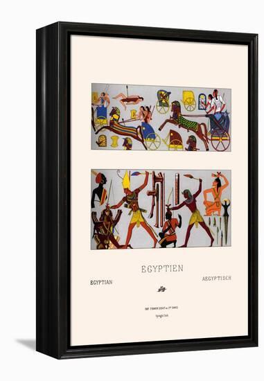 Egyptian Chariots and Weapons-Racinet-Framed Stretched Canvas