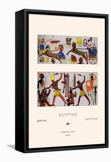 Egyptian Chariots and Weapons-Racinet-Framed Stretched Canvas
