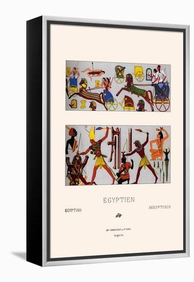 Egyptian Chariots and Weapons-Racinet-Framed Stretched Canvas