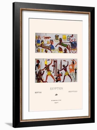 Egyptian Chariots and Weapons-Racinet-Framed Art Print
