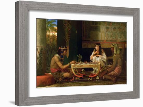 Egyptian Chess Players, 1865 (Oil on Panel)-Sir Lawrence Alma-Tadema-Framed Giclee Print