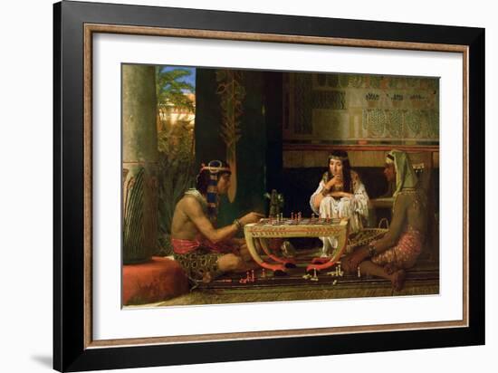 Egyptian Chess Players, 1865 (Oil on Panel)-Sir Lawrence Alma-Tadema-Framed Giclee Print