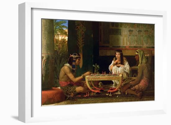 Egyptian Chess Players, 1865 (Oil on Panel)-Sir Lawrence Alma-Tadema-Framed Giclee Print