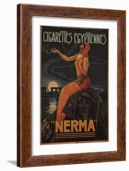 Egyptian Cigarettes Nerma, 1924-Gaspar Camps-Framed Giclee Print