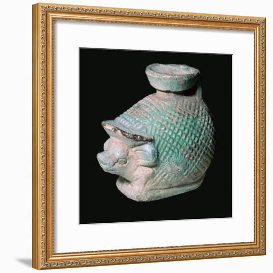 Egyptian cosmetic vessel in the shape of a hedgehog. Artist: Unknown-Unknown-Framed Giclee Print