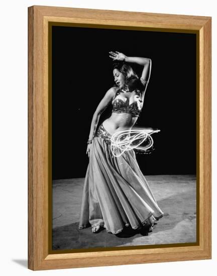 Egyptian Dancer Samia Gamal, Thrusting Sidewise to Make a Lassolike Pattern-Loomis Dean-Framed Premier Image Canvas