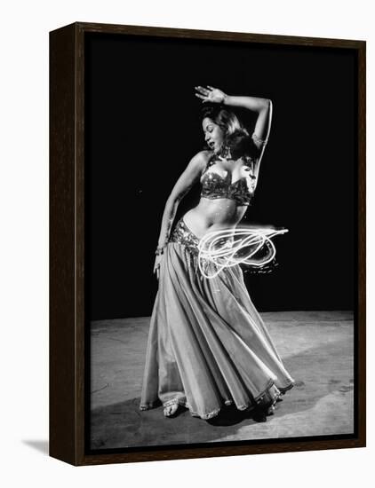 Egyptian Dancer Samia Gamal, Thrusting Sidewise to Make a Lassolike Pattern-Loomis Dean-Framed Premier Image Canvas