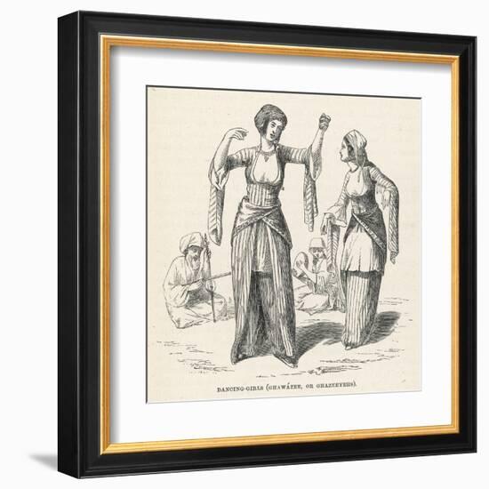 Egyptian Dancing Girls - Ghawazee or Ghazeeyehs-null-Framed Art Print