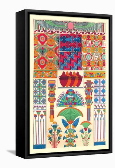 Egyptian Decor-Racinet-Framed Stretched Canvas