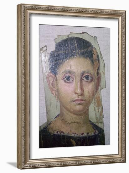 Egyptian funerary portrait of a young woman. Artist: Unknown-Unknown-Framed Giclee Print