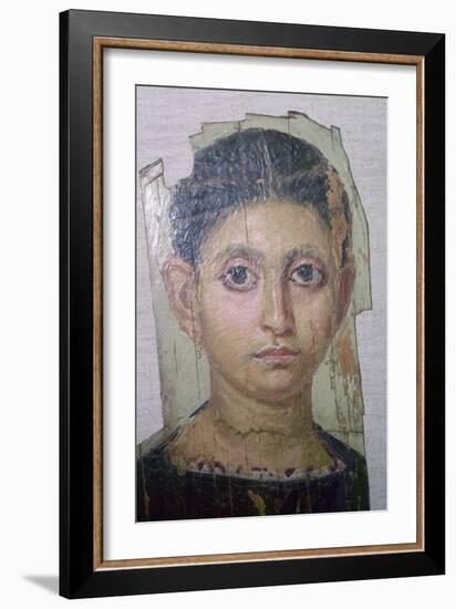 Egyptian funerary portrait of a young woman. Artist: Unknown-Unknown-Framed Giclee Print