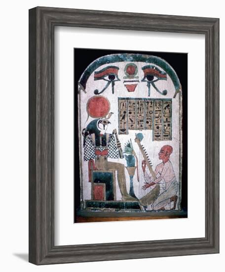 Egyptian funerary slab of Diedkhonsu Soefankh. Artist: Unknown-Unknown-Framed Giclee Print