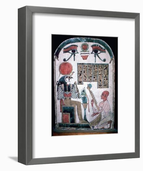 Egyptian funerary slab of Diedkhonsu Soefankh. Artist: Unknown-Unknown-Framed Giclee Print