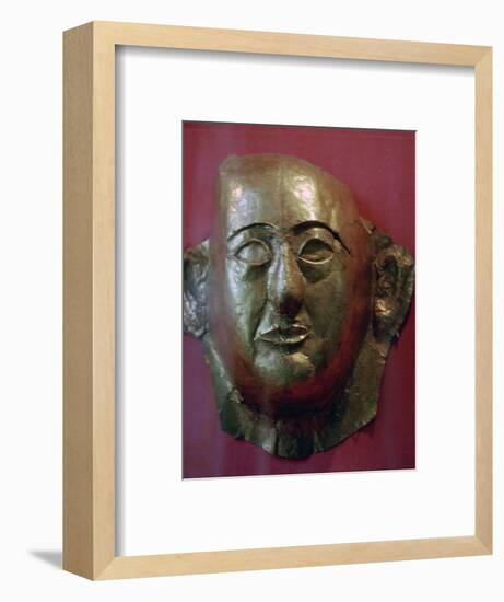 Egyptian gold death mask of Prince Khaemweset, 13th century BC. Artist: Unknown-Unknown-Framed Giclee Print