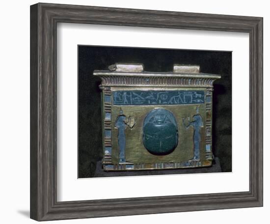 Egyptian gold pectoral with scarab. Artist: Unknown-Unknown-Framed Giclee Print