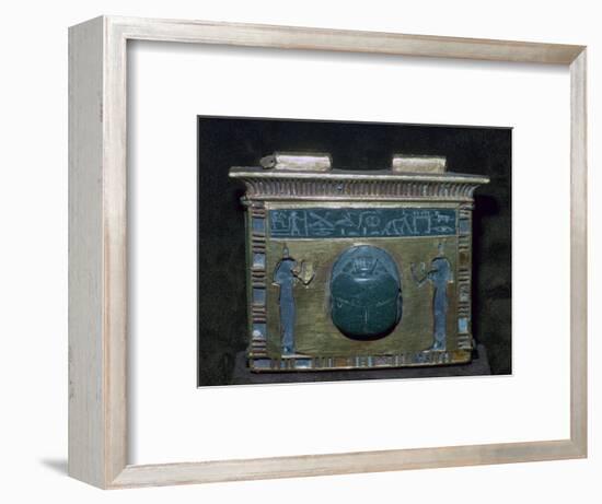 Egyptian gold pectoral with scarab. Artist: Unknown-Unknown-Framed Giclee Print