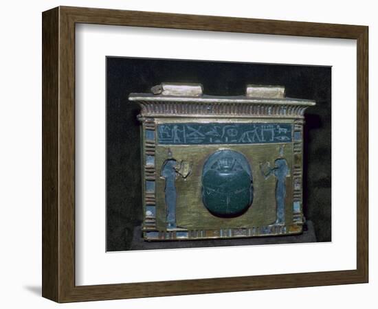 Egyptian gold pectoral with scarab. Artist: Unknown-Unknown-Framed Giclee Print