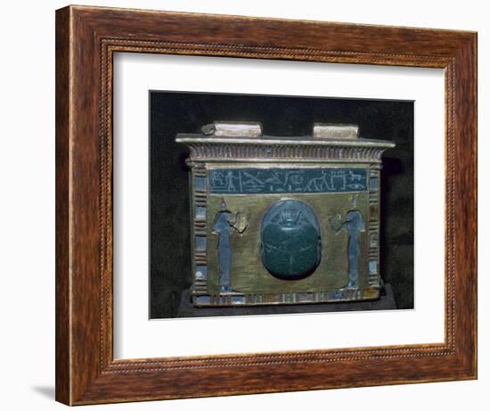 Egyptian gold pectoral with scarab. Artist: Unknown-Unknown-Framed Giclee Print