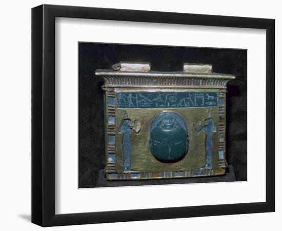 Egyptian gold pectoral with scarab. Artist: Unknown-Unknown-Framed Giclee Print