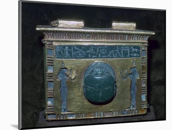 Egyptian gold pectoral with scarab. Artist: Unknown-Unknown-Mounted Giclee Print