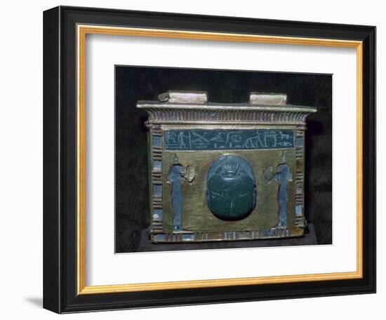 Egyptian gold pectoral with scarab. Artist: Unknown-Unknown-Framed Giclee Print