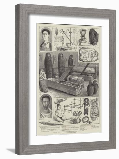 Egyptian, Greek, and Roman Antiquities Discovered by Mr Flinders Petrie-null-Framed Giclee Print