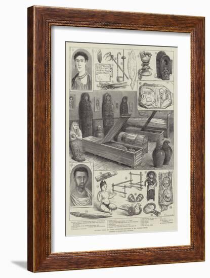 Egyptian, Greek, and Roman Antiquities Discovered by Mr Flinders Petrie-null-Framed Giclee Print