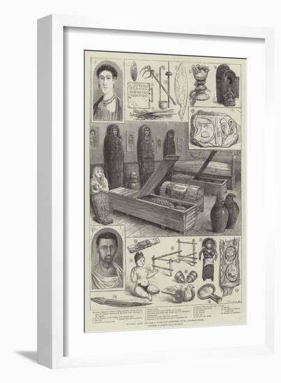 Egyptian, Greek, and Roman Antiquities Discovered by Mr Flinders Petrie-null-Framed Giclee Print