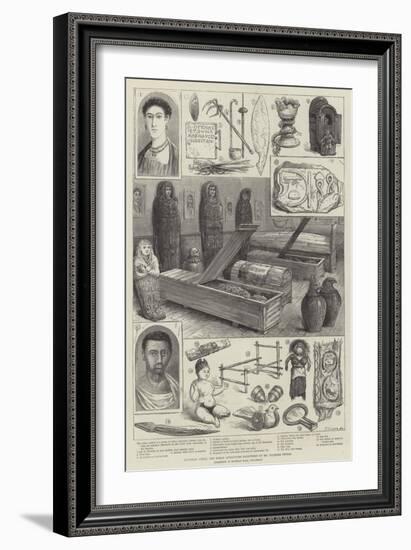 Egyptian, Greek, and Roman Antiquities Discovered by Mr Flinders Petrie-null-Framed Giclee Print