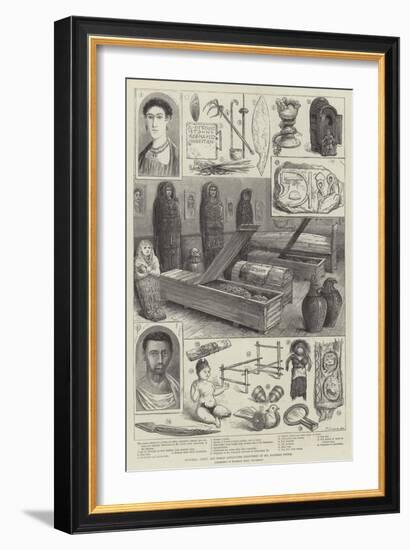 Egyptian, Greek, and Roman Antiquities Discovered by Mr Flinders Petrie-null-Framed Giclee Print