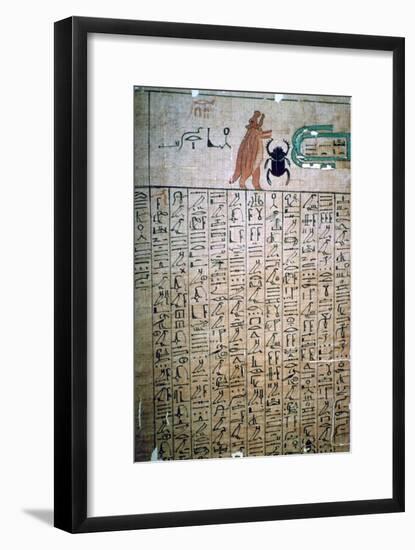 Egyptian hieroglyphs from a Book of the Dead. Artist: Unknown-Unknown-Framed Giclee Print