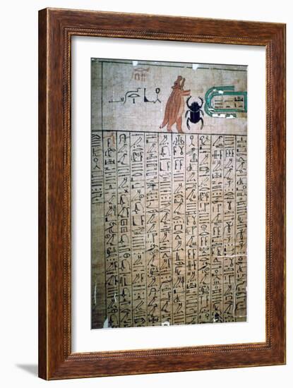 Egyptian hieroglyphs from a Book of the Dead. Artist: Unknown-Unknown-Framed Giclee Print