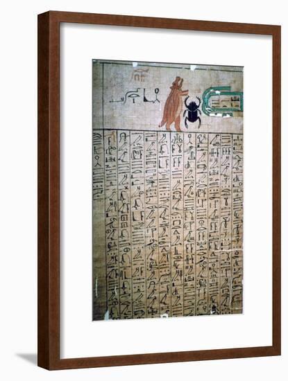 Egyptian hieroglyphs from a Book of the Dead. Artist: Unknown-Unknown-Framed Giclee Print